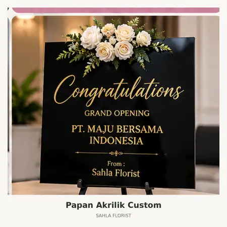 Papan Bunga Akrilik Sawojajar